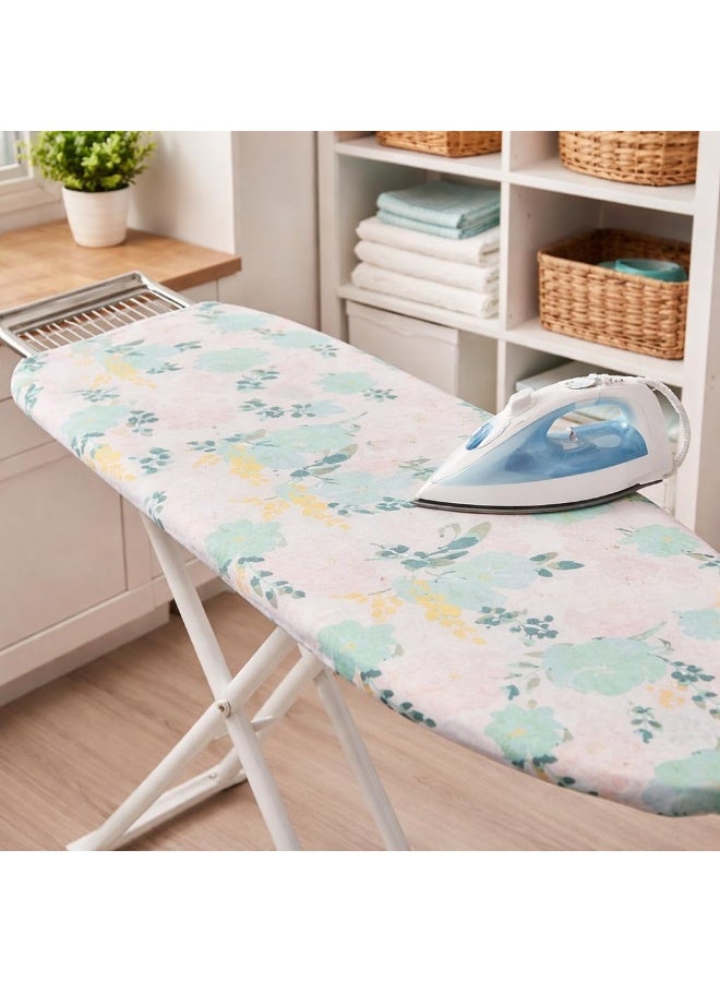 غطاء طاولة حديد مقاوم للحرارة من مادة فاخرة سهلة التركيب سطح نظيف يناسب طاولة الكي مقاس 120 × 38 سم  للاستخدام المنزلي والغسيل، - Image 1